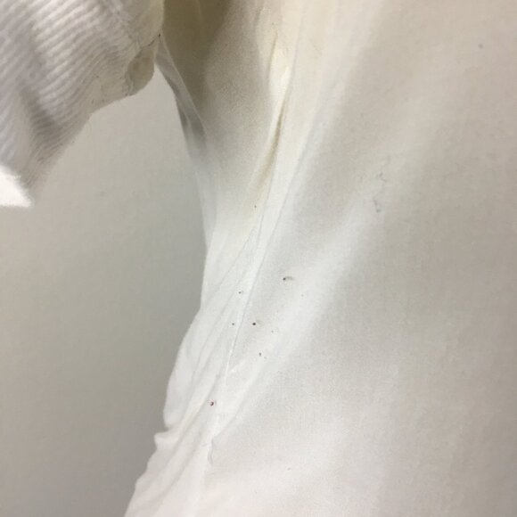 JAMES PERSE White Sheer/Thin Short Sleeve Ribbed Trim Tee Shirt Top - Picture 10 of 11